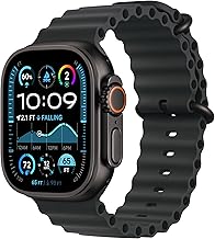 Apple Watch Ultra 2 [GPS + Cellular 49mm] Smartwatch, Sport Watch with Black Titanium Case with Black Ocean Band. Fitness Tracker, Precision GPS, Action Button, Extra-Long Battery Life