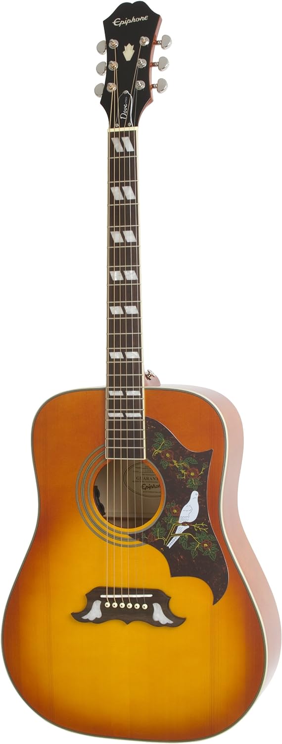 Epiphone Dove Studio Solid Top Acoustic Electric Guitar Violinburst