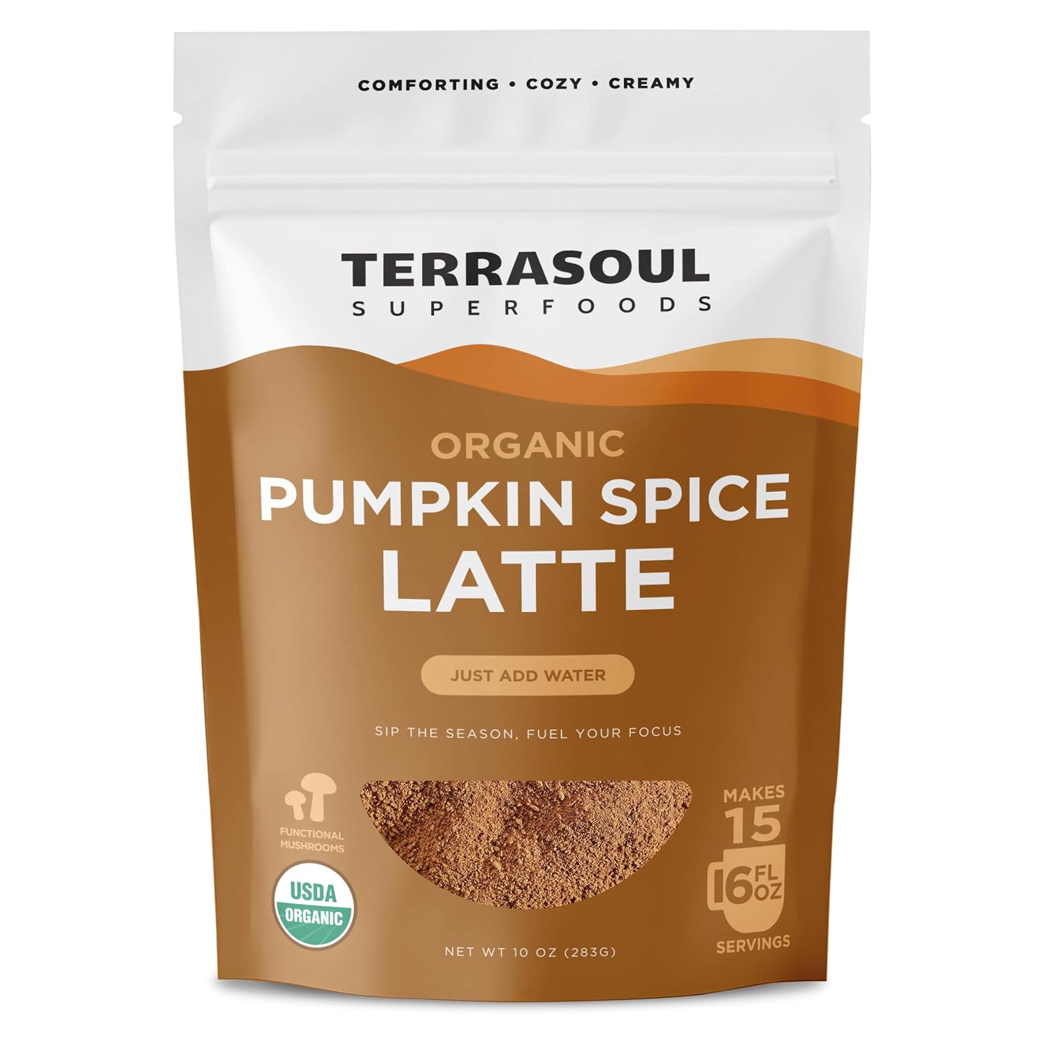 Terrasoul Superfoods Organic Pumpkin Spice Latte Powder | Dairy-Free, Vegan & USDA Organic | Made with Real Pumpkin & Warming Spices | Just Add Water or Milk