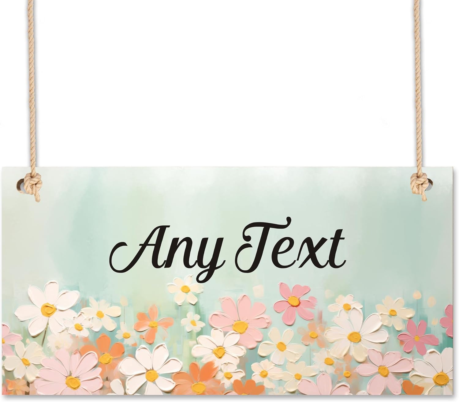 Personalised Signs Wooden Hanging Plaque with Any Text Garden Signs Door Wall Sign Garden Decor Home Decor Signs Plaques for Outside Welcome Sign Gardening Gifts (Design 1)