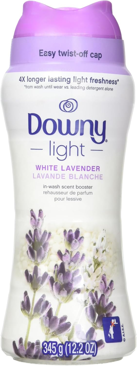 Downy Light Laundry Scent Booster Beads for Washer, White Lavender, 12.2 oz, with No Heavy Perfumes