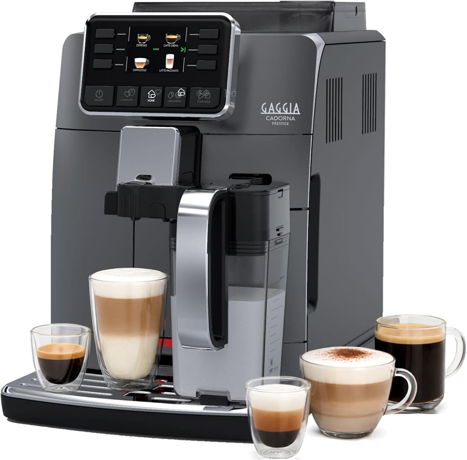 Gaggia Cadorna Prestige Super-Automatic Espresso Machine, Medium, 60.8 fl.oz. Anthracite
