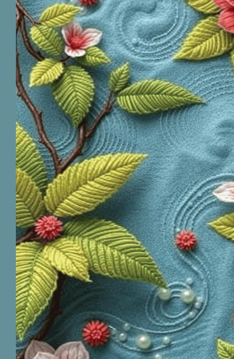 Hardcover Grid Dot Notebook A5 Size with printed mixed media design embroidered lotus pond: for Journaling Writing, Dot Grid Journal, With 220 ... Work Business Study, Note Taking, Scie