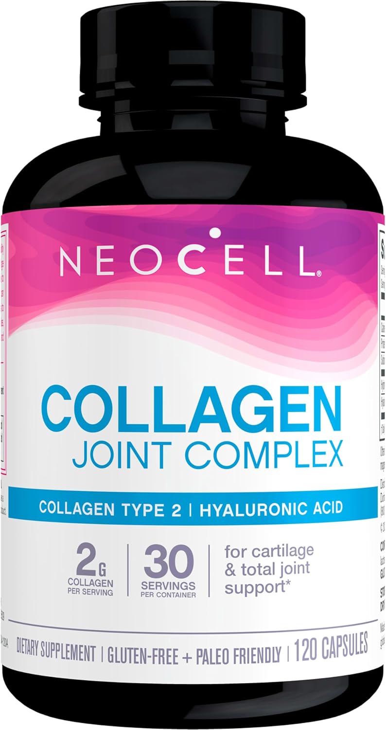 NeoCell Joint Complex Supplement | 120 Capsules | Plus Hyaluronic Acid | Collagen Type II