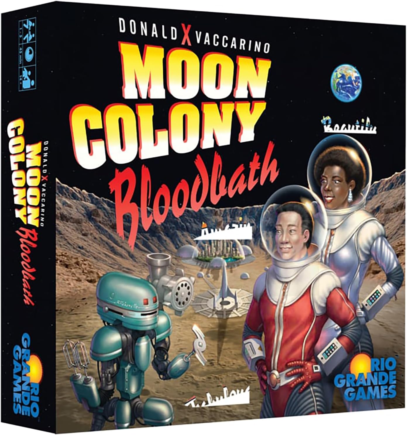 Rio Grande Games: Moon Colony Bloodbath - Strategy Card Game, Space Survival, Engine Building-Engine Losing Tableau Game, Ages 14+, 1-5 Players