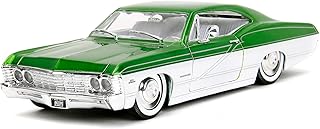 Big Time Muscle 1:24 1967 Chevrolet Impala SS Die-Cast Car, Toys for Kids and Adults(Green/White)