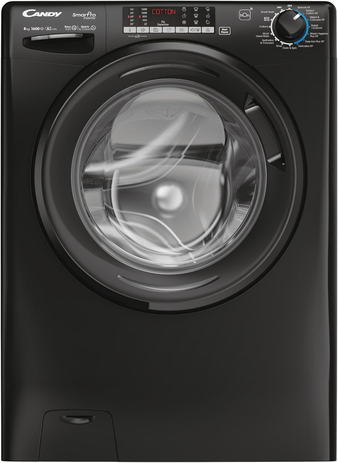 Candy Smart Pro Inverter 9 kg 1600rpm Washing Machine Black