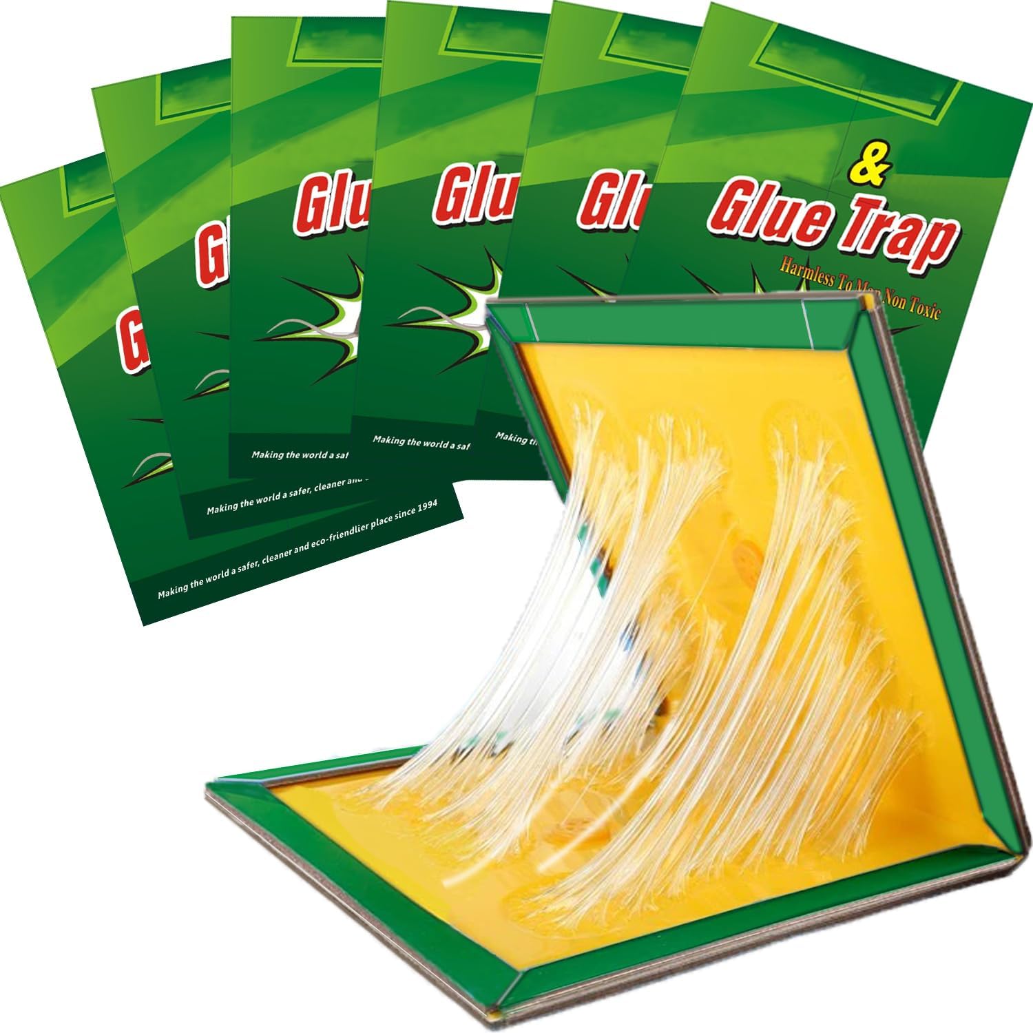 6 Pack Pest Trap Boards, Large Strong Sticky Trap Pad And Boards For Multi Pests, Glue Trap Pads for Indoor Outdoor Home Kitchen Garden, Insects, Fly Catchers.
