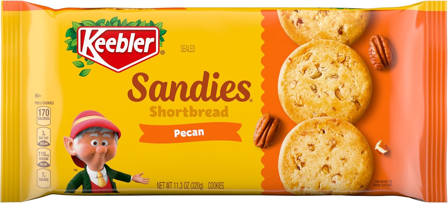 Keebler Sandies Shortbread Cookies, Pecan, 11.3oz