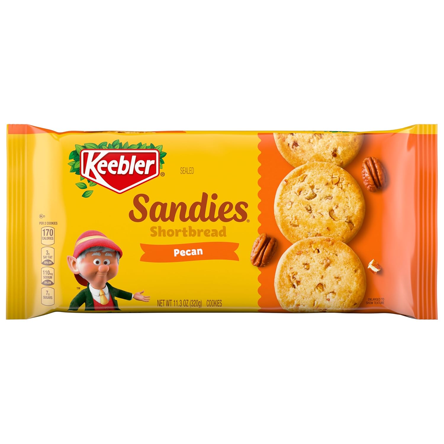 Keebler Sandies Shortbread Cookies, Pecan, 11.3oz