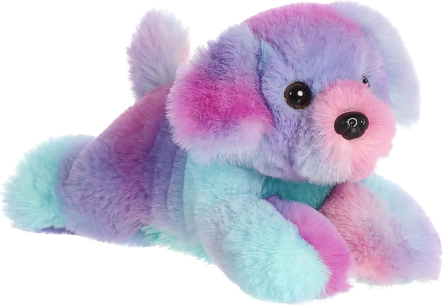 Aurora® Adorable Mini Flopsie™ Puppy Stuffed Animal - Playful Ease - Timeless Companions - Rainbow 8 Inches