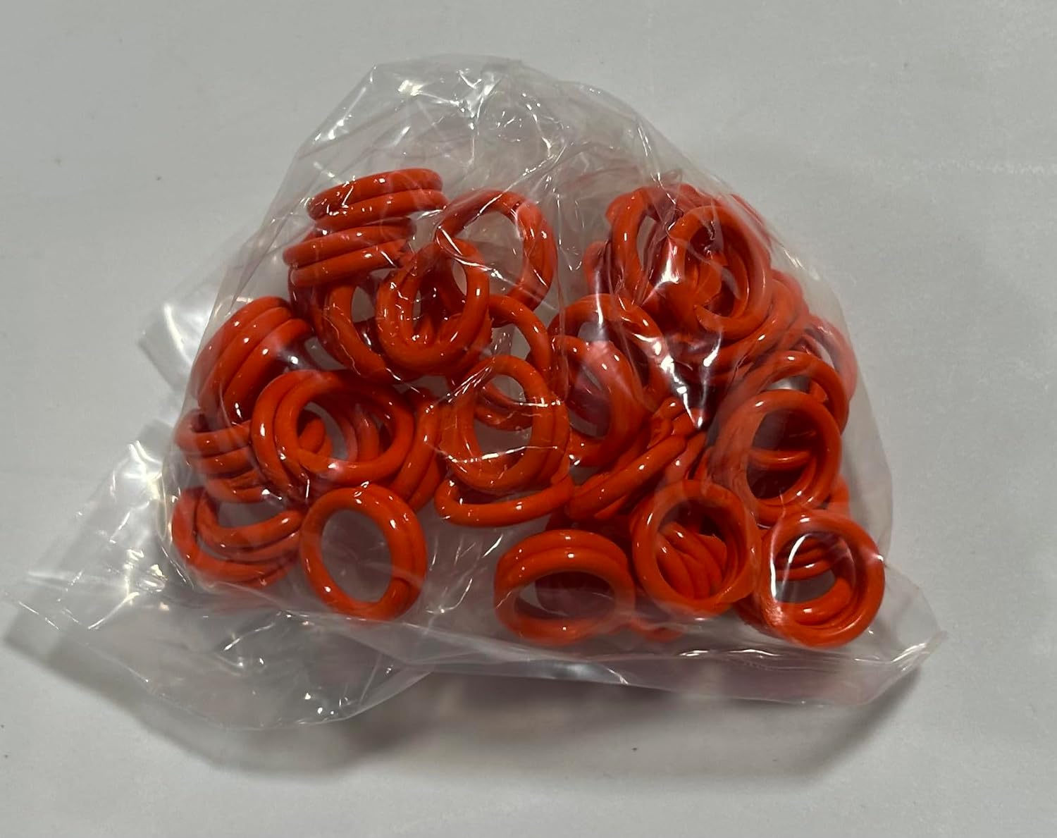 50 Pack Spiral ID Chicken Poultry Leg Bands (Size 11, Orange)