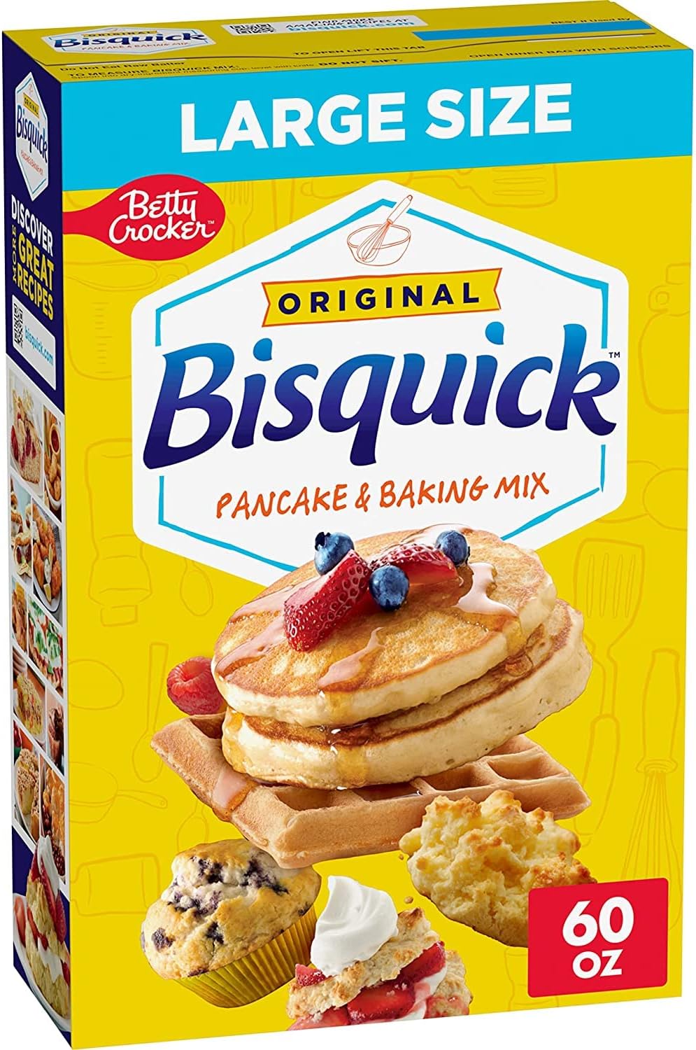 Bisquick Original Pancake & Baking Mix - Large Size - 60oz (1.7Kg) - Pack of 1