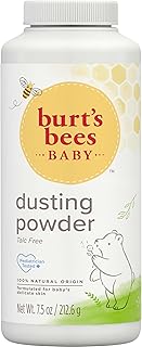 Burt's Bees Baby Dusting Powder, 100% Natural Origin, Talc-Free, Pediatrician Tested, 7.5 Ounces, Pack May Very