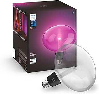 Philips Hue Lightguide Ellipse Smart LED Bulb – Handblown Glass - Color Changing Light - Compatible with Amazon Alexa, Apple HomeKit and Google Assistant - Bluetooth and Hue Bridge Compatible