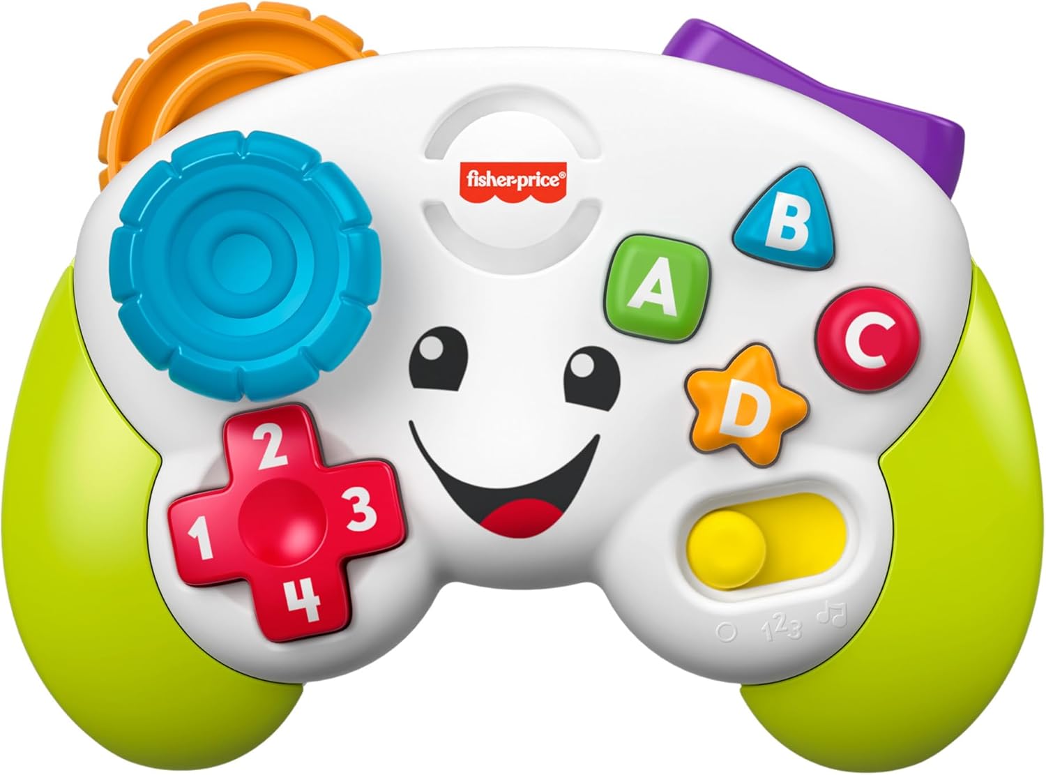 Fisher-Price Baby & Toddler Toy Laugh & Learn Game Controller, Green, Musical Learning Activity for Infants Ages 6+ Months, UK English Version, JFF51
