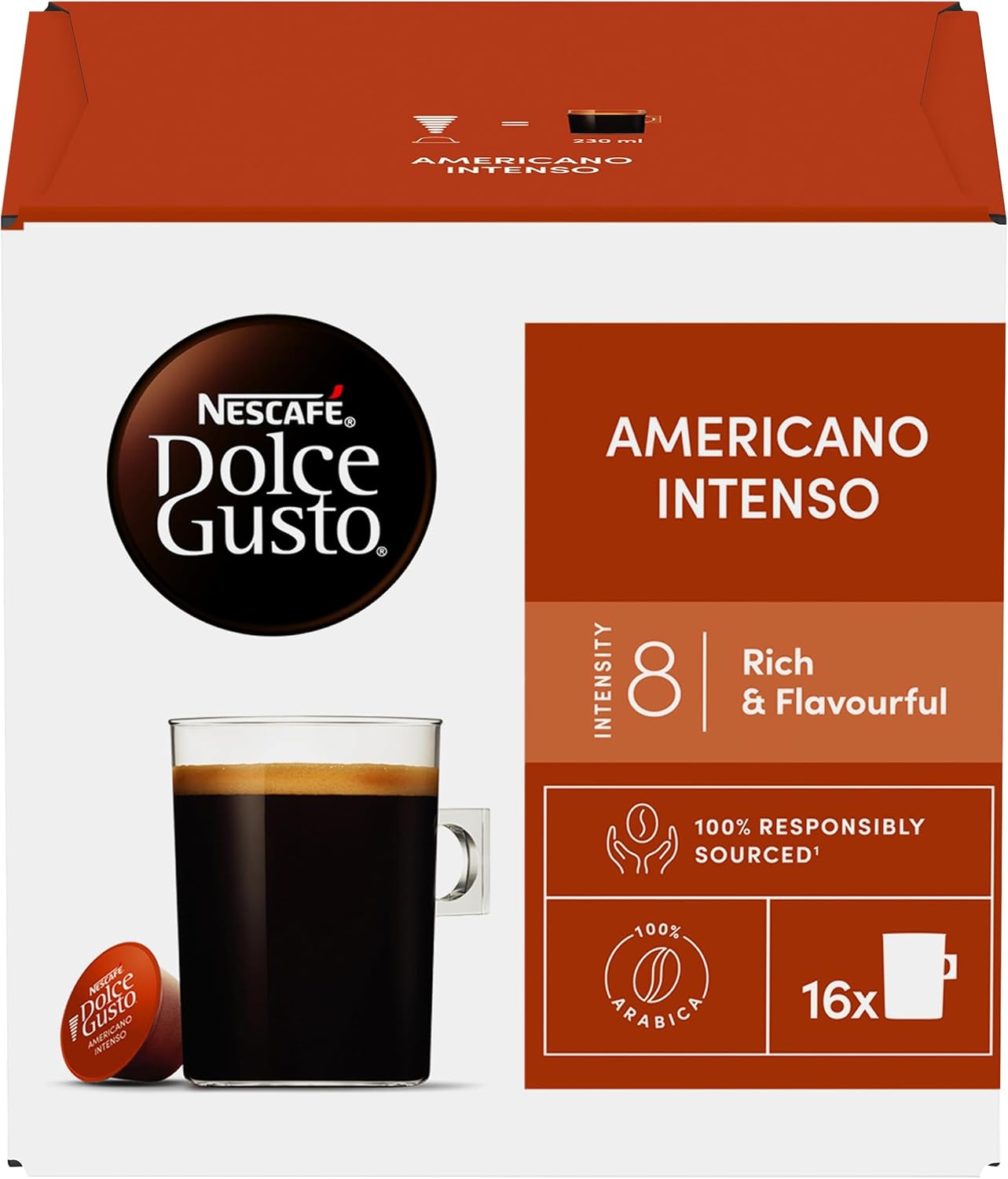 Nescafé Dolce Gusto Americano Intenso Pods 16 Pods Casepack
