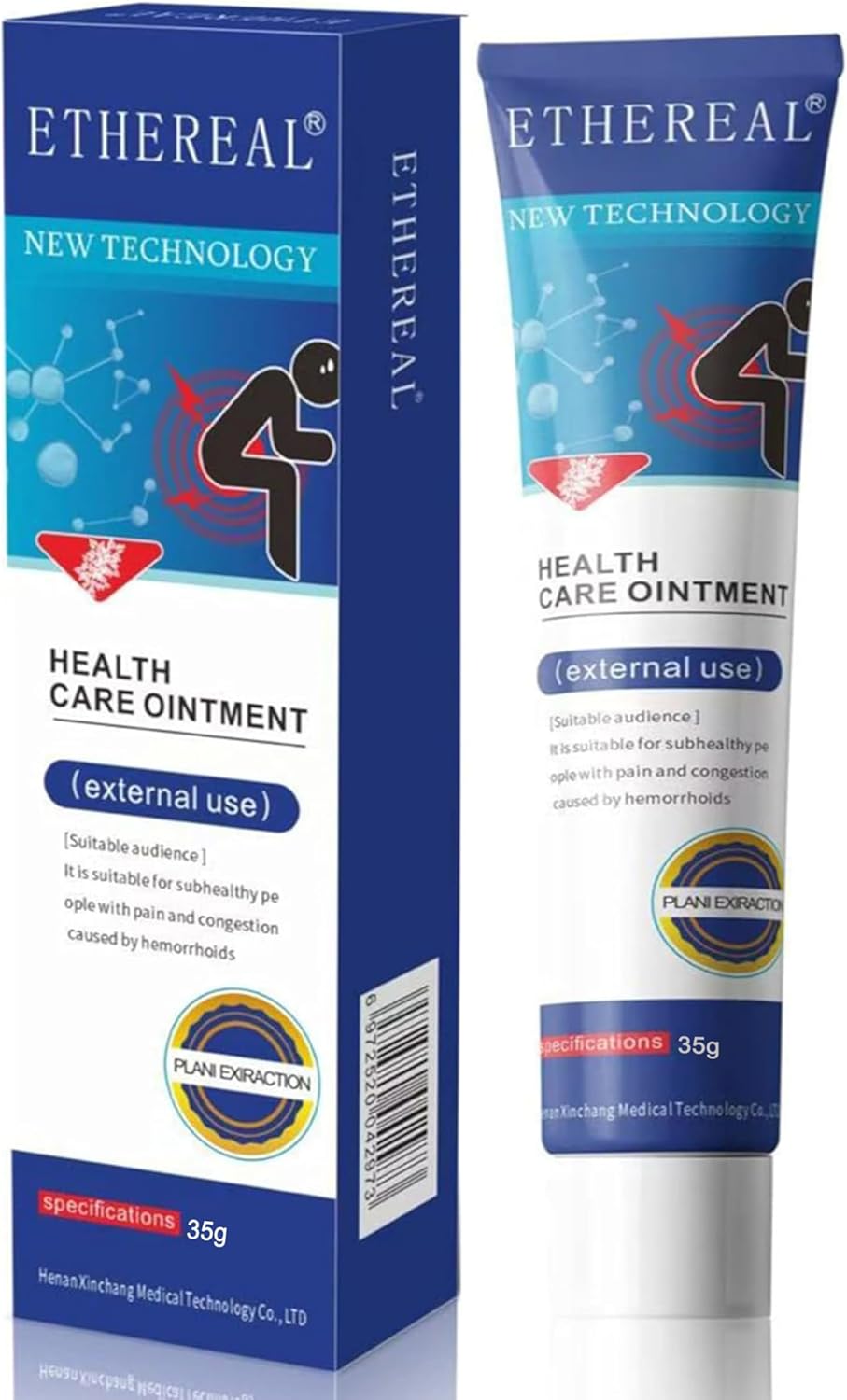 Hemorrhoid Cream 35g - Fast Acting Hemorrhoids Ointment with Witch Hazel & Aloe Vera for Discomfort, Itching, and Swelling Reduction