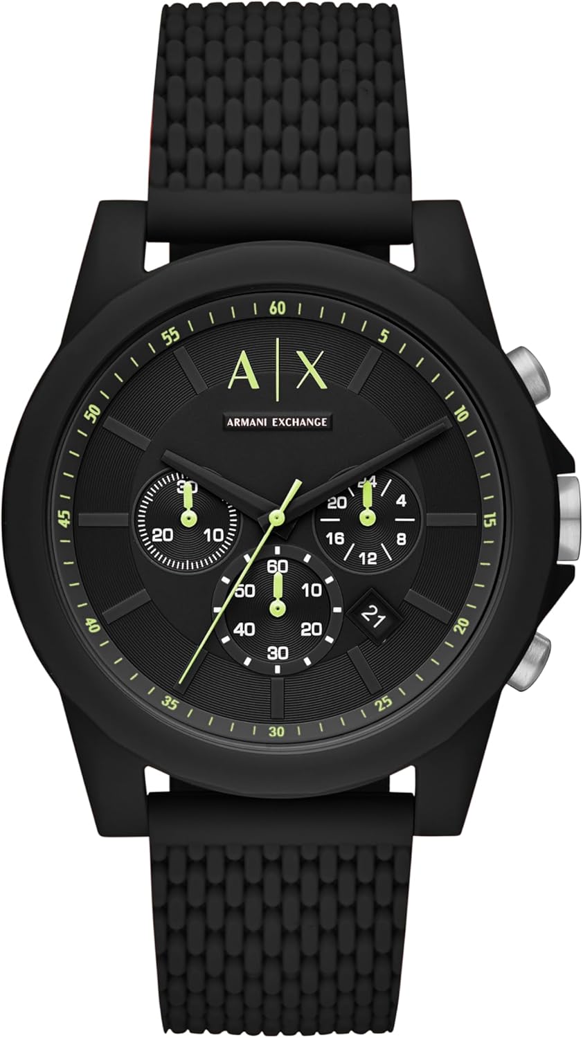 Armani Exchange AX Chronograph Watch for Men with Leather, Stainless Steel or Silicone Band