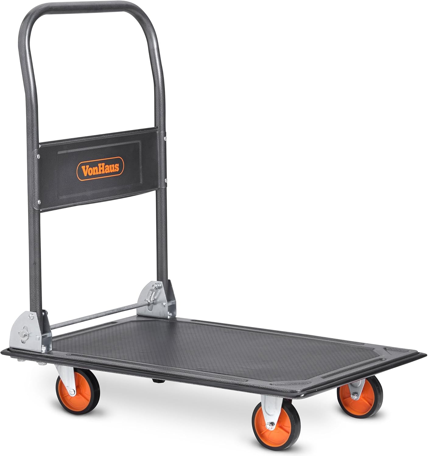 VonHaus Folding Platform Trolley 150kg Capacity - Multi-Functional Heavy Duty Platform Truck on Wheels for Easy Transportation/Heavy Lifting