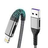Durcord iPhone Charger, [MFi Certified] 3Pack 10FT USB A Cable for Long Lightning Charger Cable, Fast iPhone Charging Cord for iPhone Xs Max/XS/XR/X/8/7/6S/6/Plus/SE/iPad(Silver)