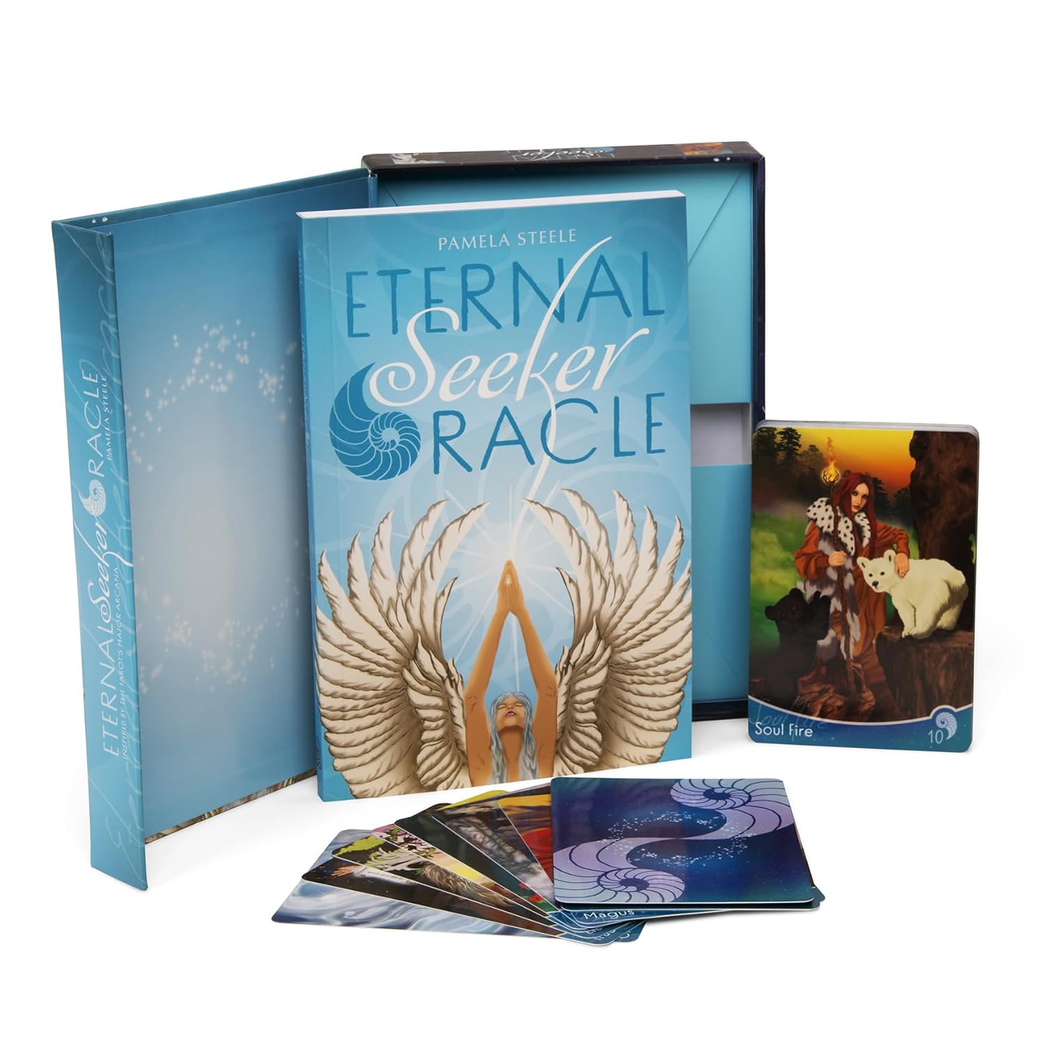 Eternal Seeker Oracle: Inspired by the Tarot’s Major Arcana (Oracle Kit Box Set with 33 Cards and Guide Book)