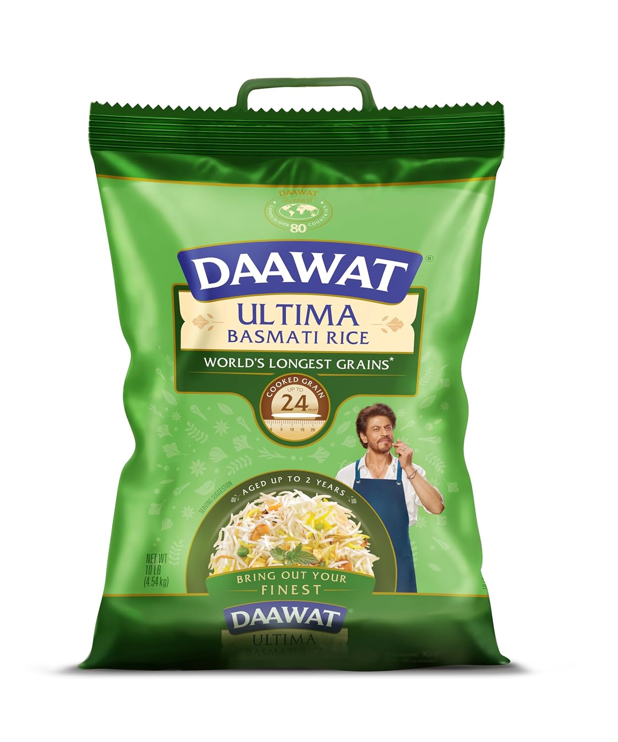 Daawat Ultima Basmati White Rice - Authentic Extra Long Grain Basmati Rice - 10 lb Bag