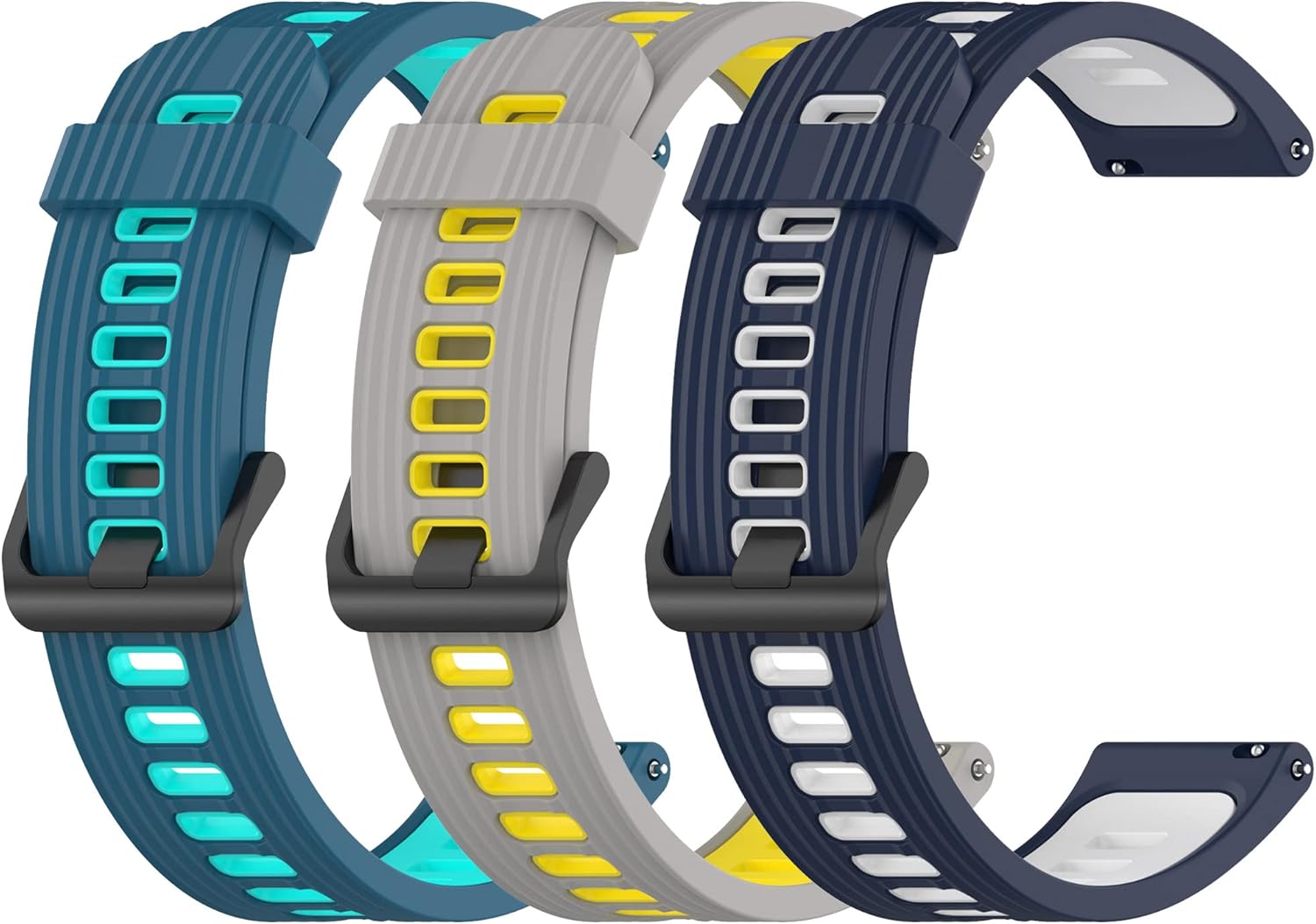 FitTurn 20mm Soft Silicone Watch Bands for Coros Pace 2/Apex 2/Apex 42mm Smart Watch, Replacement Wristband Compatible for Coros Pace 2/Apex 2/Apex 42mm Watch Band Adjustable Wristband Bracelet