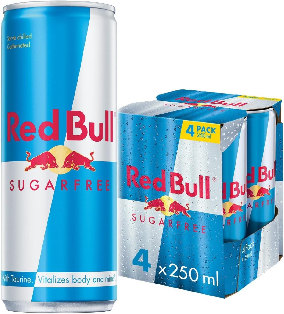 Red Bull Energy Drink Sugar Free 250ml x4