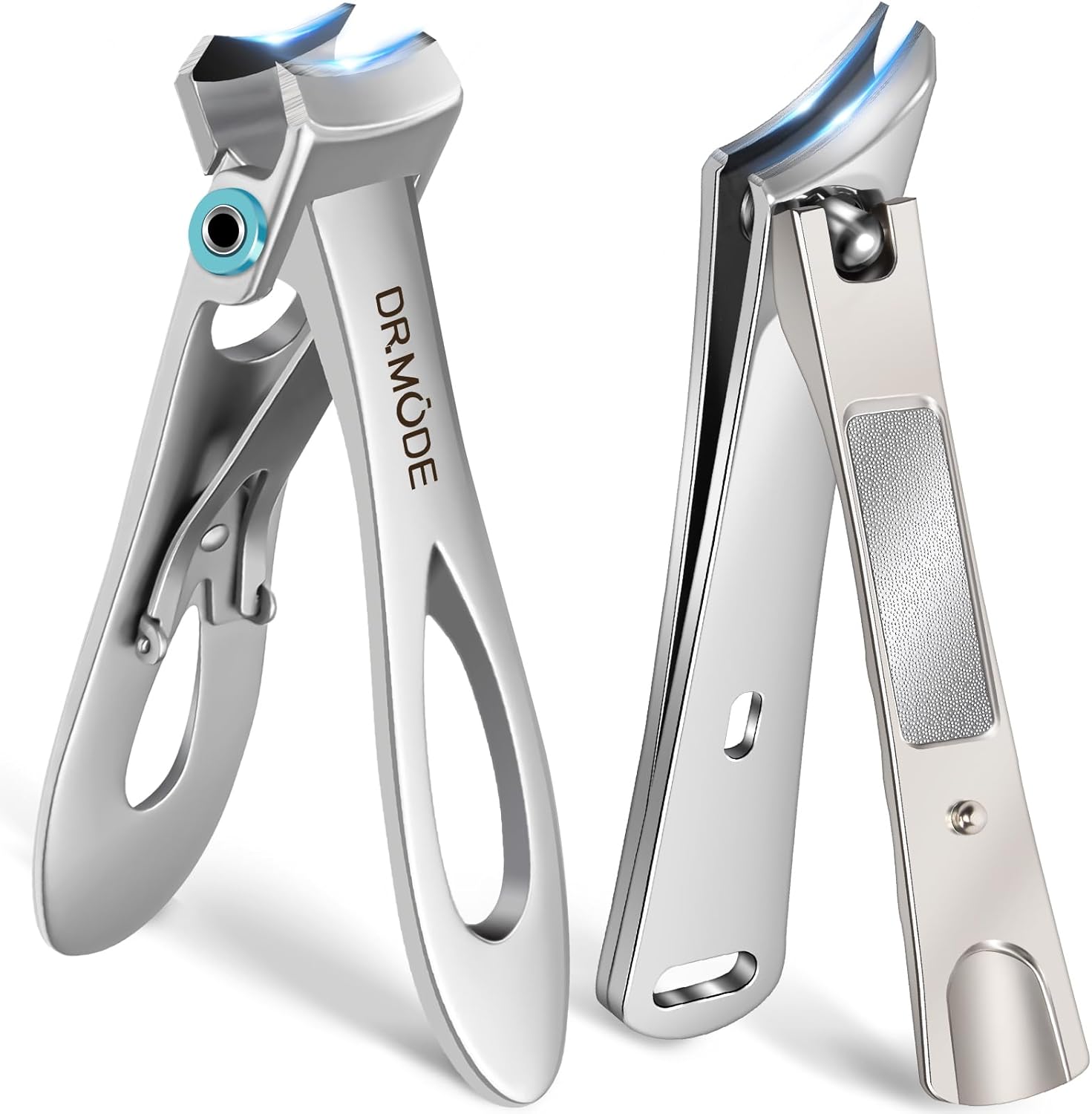 DRMODE Nail Clippers for Men Thick Nails, Slanted Large Toe Nail Clippers for Thick Nails for Seniors with Wide Opening, Sharp Upgraded Ingrown Toenail Clippers