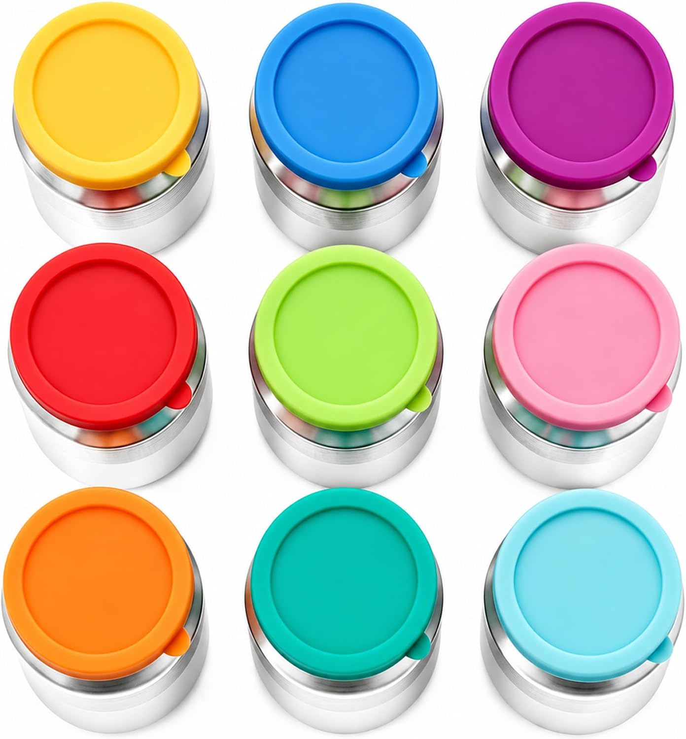 MIMORE Soda Can Lids, 9 Pack Silicone Can Covers for Soda Standard Cans | Keeps Carbonation Fresh, Pressure Vent Design, Airtight Fit, Easy Snap On/Off, Food-Grade Silicone, Dishwasher Safe