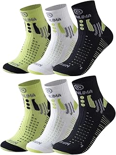 6 Pairs Athletic Socks for Men 5-10 Thick Cushioned Compression Crew Running Treking Wicking Marathon Hiking Outdoor