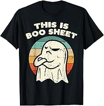 This Is Boo Sheet Ghost Retro Halloween Costume Men Women T-Shirt