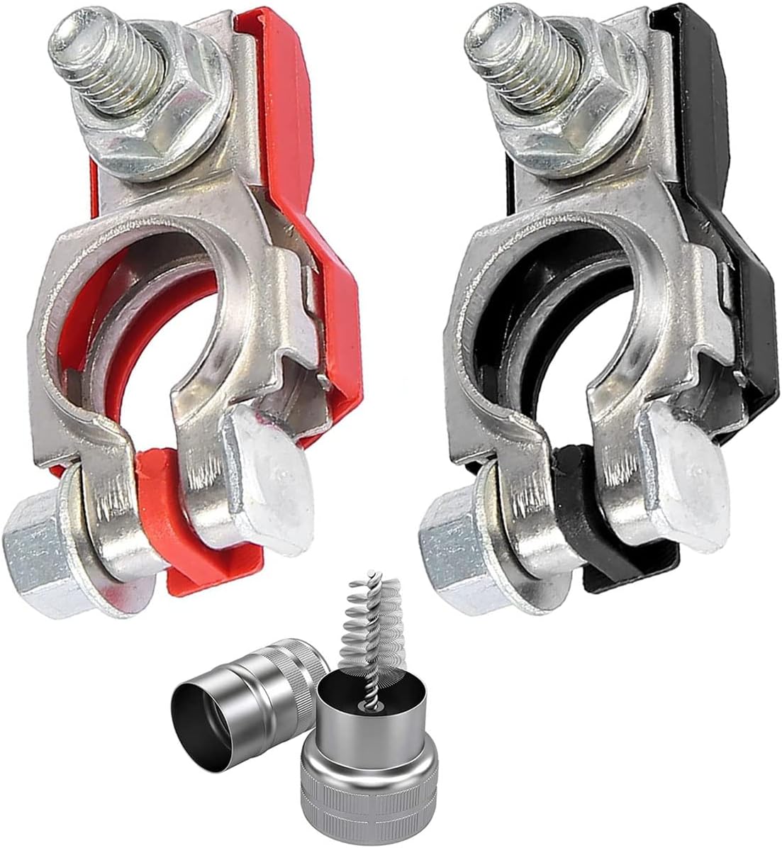 EATBALE Battery Terminals for Nissan for Altima, for Maxima,for Rouge,for Sentra,for Murano, for Toyota 9098205035 9098206022,243407F000 243407F001,Positive and Negative with M8 Nut