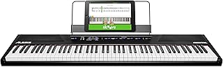 Alesis Recital – 88 Key Digital Piano Keyboard with Semi Weighted Keys, 2x20W Speakers, 5 Voices, Split, Layer and Lesson Mode, FX and Piano Lessons