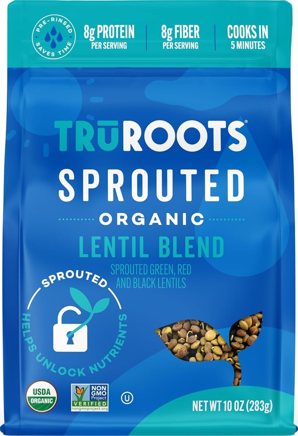 TruRoots Organic Sprouted Lentil Blend, 10 oz