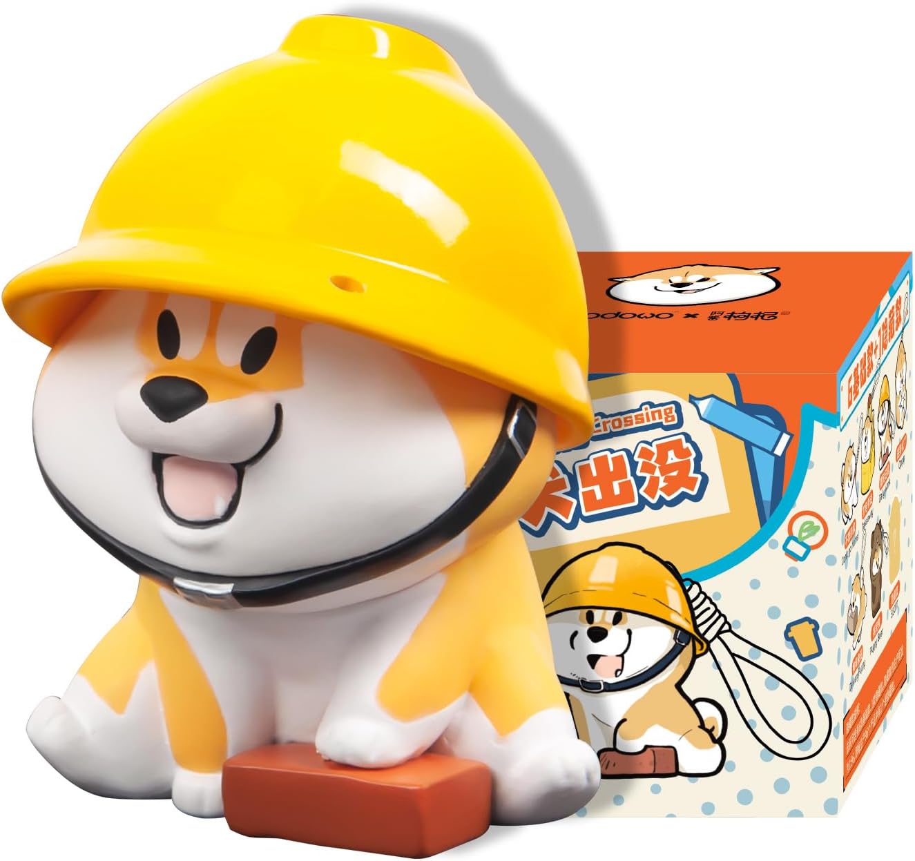 52TOYS Puppy Crossing Action Figure, 1Pc Collectible Toy Kawaii Creative Gift Room Decor Desktop Decoration 1.57 Inch, Gift for Birthday Party