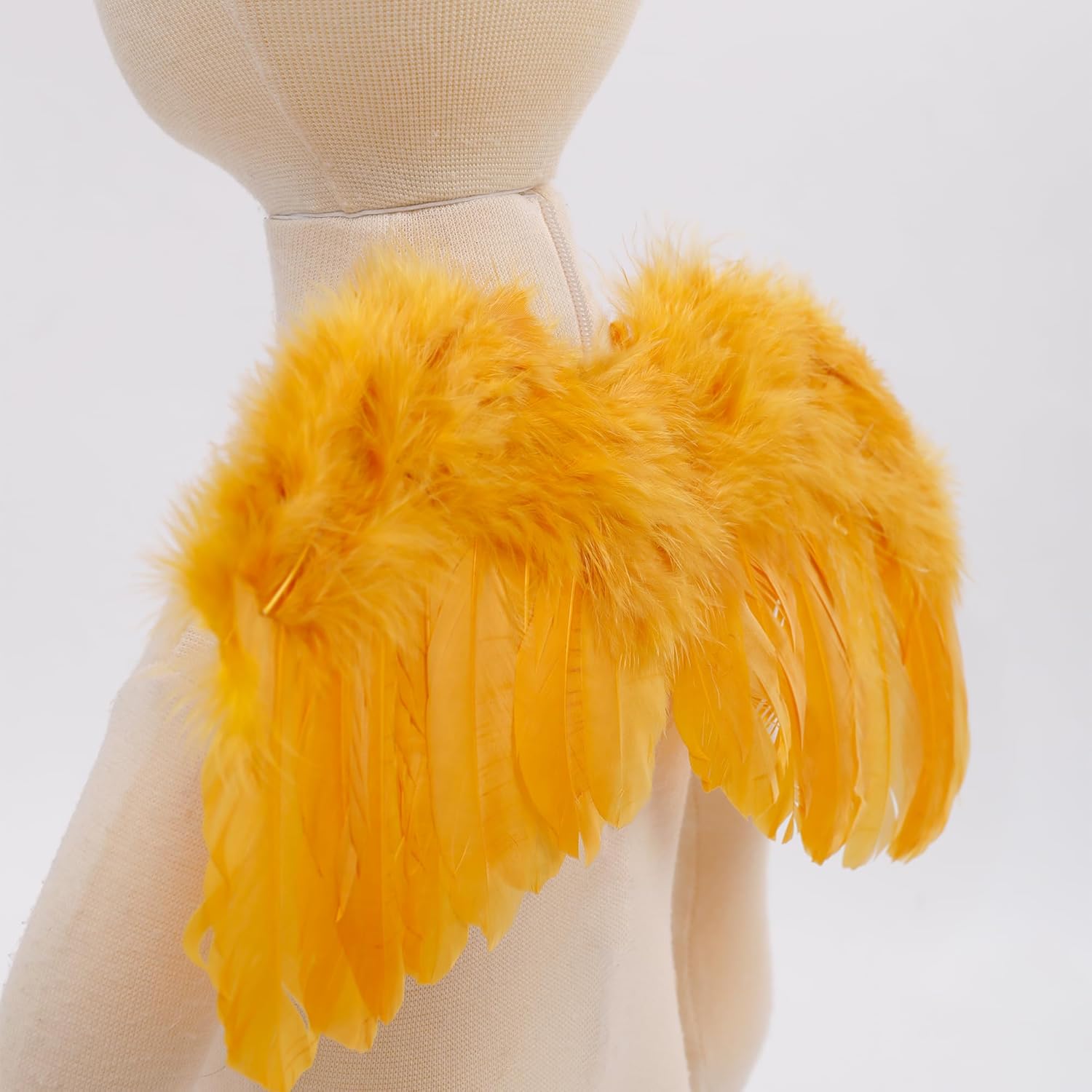 Holibeat 0-6M Baby Golden Fairy Feather Angel Wings with a Headband Newborn Photography Posing Props (Golden)