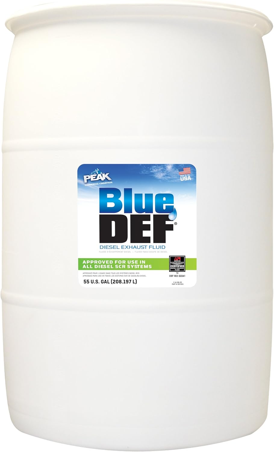 BlueDEF DEF001 Diesel Exhaust Fluid - 55 Gallon Drum
