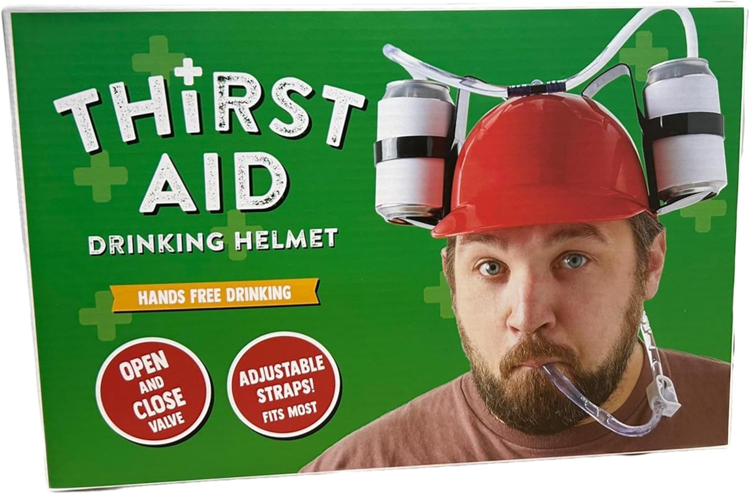 eBoutik - Novelty Beer Can Holding Drinking Helmet Straw Hat - Summer Hands Free Hat for Beer & Soda Party Fun For Fathers Day or Easter Day