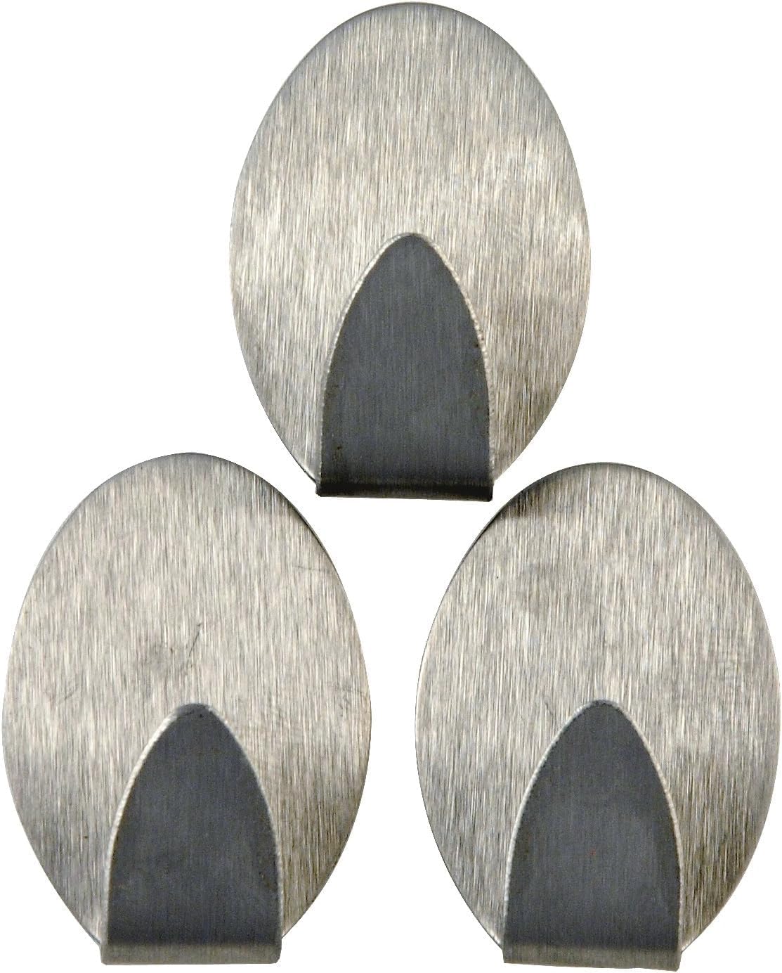 Chef Aid Stainless Steel Self Adhesive Hook, 3 Piece Set, Multi-colord