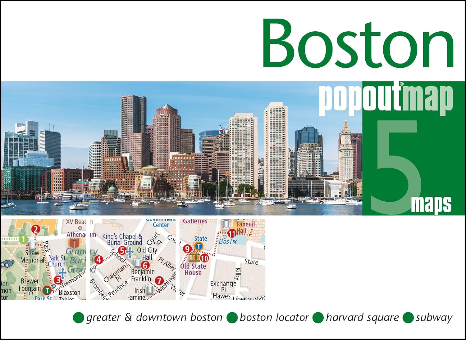 Boston PopOut Map (PopOut Maps) - pocket-sized, pop-up map
