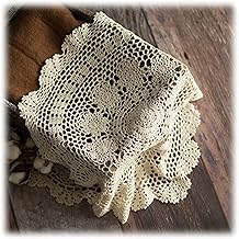 Honra Baby Photoshoots Props Blanket Newborn Photography Crochet Rug Photo Posing Layer Vintage (Cream BM)