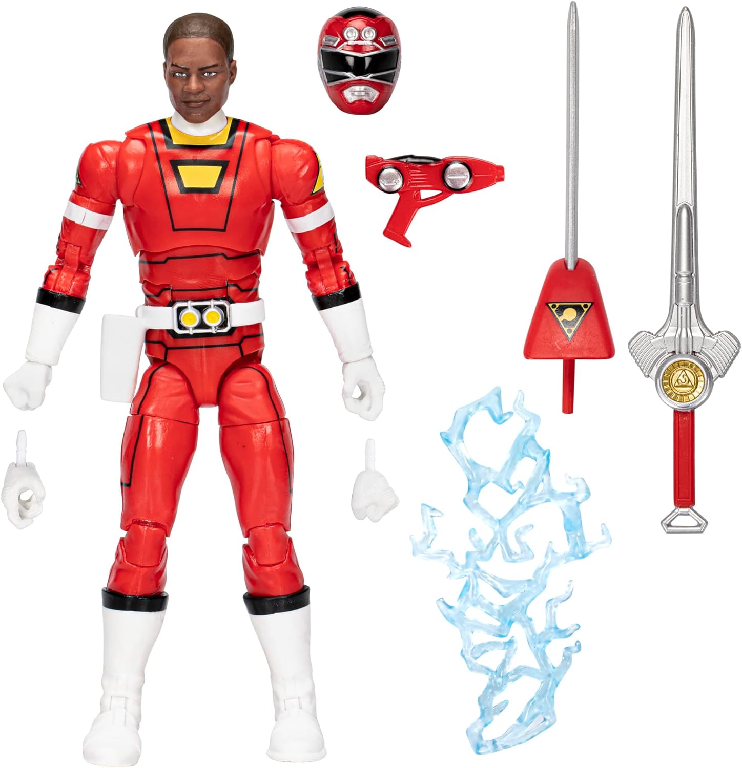 Power Rangers Lightning Collection Turbo Red Ranger 6-Inch Premium Collectible Action Figure Toy with Accessories, Kids Ages 4 and Up