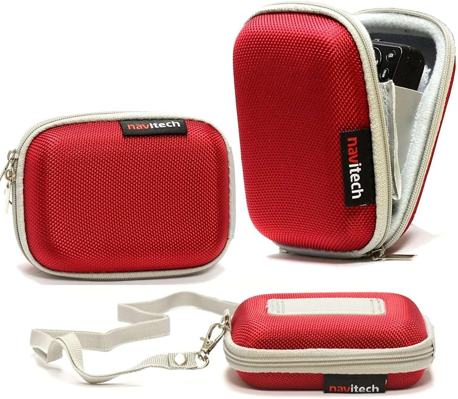 Navitech Red Shockproof Camera Case Compatible With TEBNGIHNM 4K Compact Camera