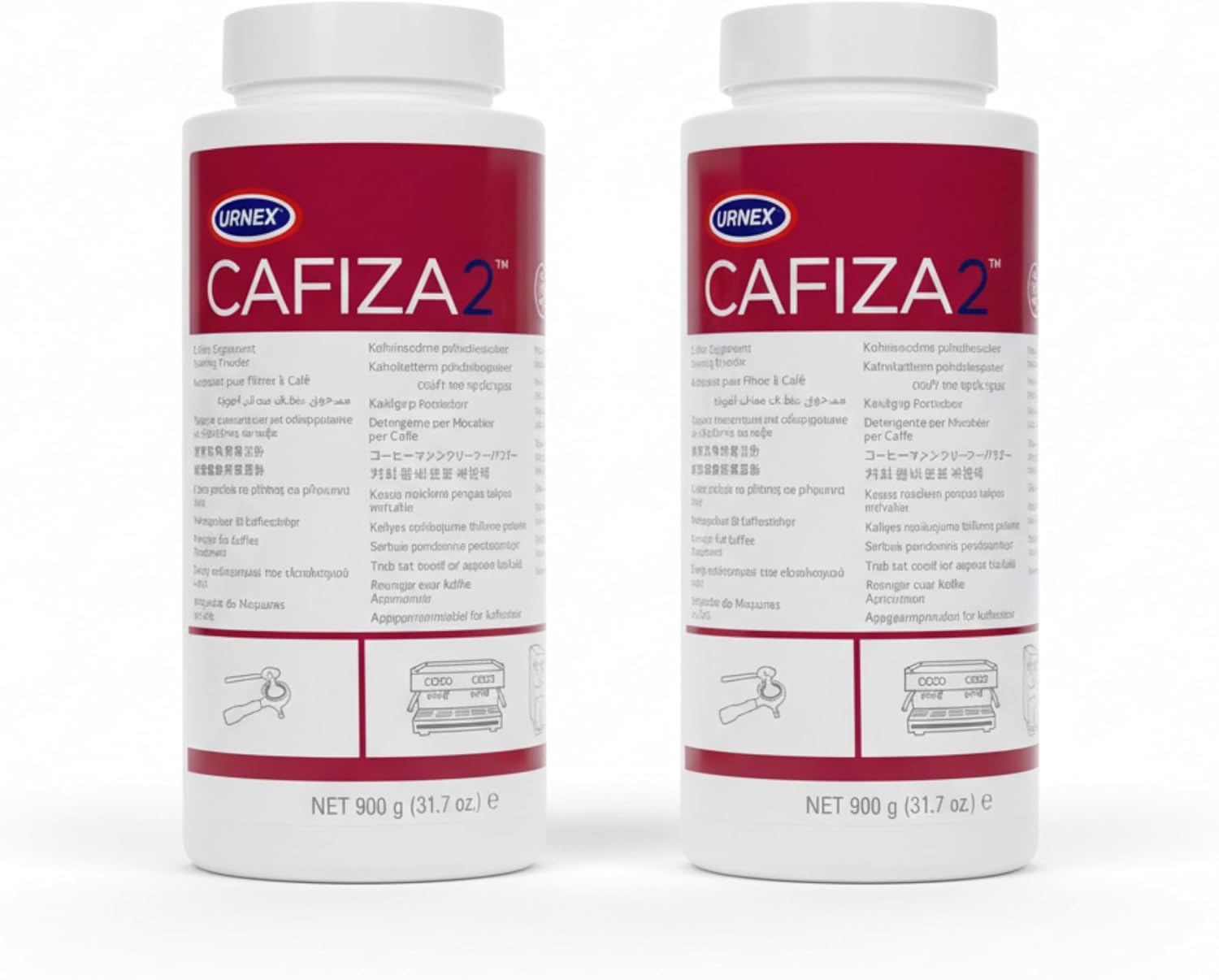 Urnex Cafiza 2 Espresso Machine Cleaner Cleaning Powder 2 x 900g