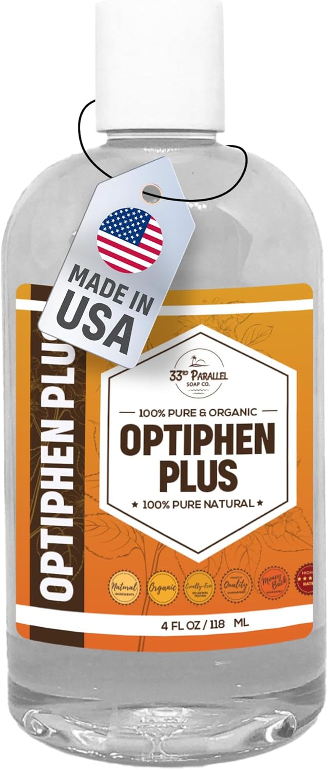 OPTIPHEN Plus Natural Preservative (4 oz) Paraben-Free; Formaldehyde-Free; Water & Oil Soluble | Suitable for Soap Making, Lotions, Conditioners, Creams & More | Keeps Products Fresh/Safe | 4 Ounces