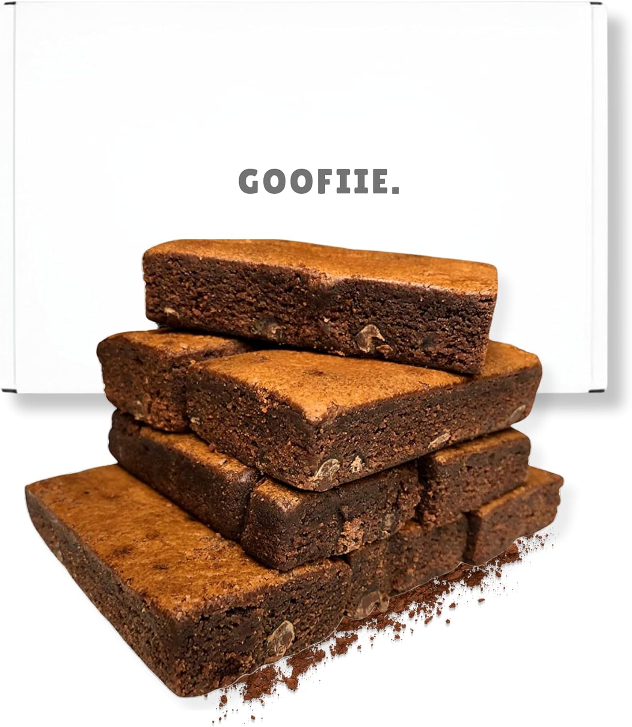 Brownies by Post Chocolate Brownie Hamper - 8 Chocolate Brownies Gift Box - Delicious Letterbox Delivery - Exclusive To GOOFIIE.