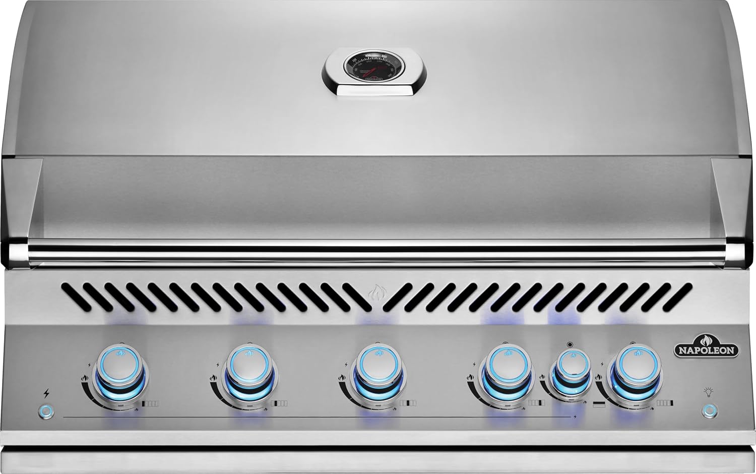 Napoleon Built-In 700 Series 38-inch Natural Gas Grill Head with Infrared Rear Burner - BIG38RBNSS-1-5 Main Burners, Infrared Rear Burner, Stainless Steel, Included Rotisserie Kit