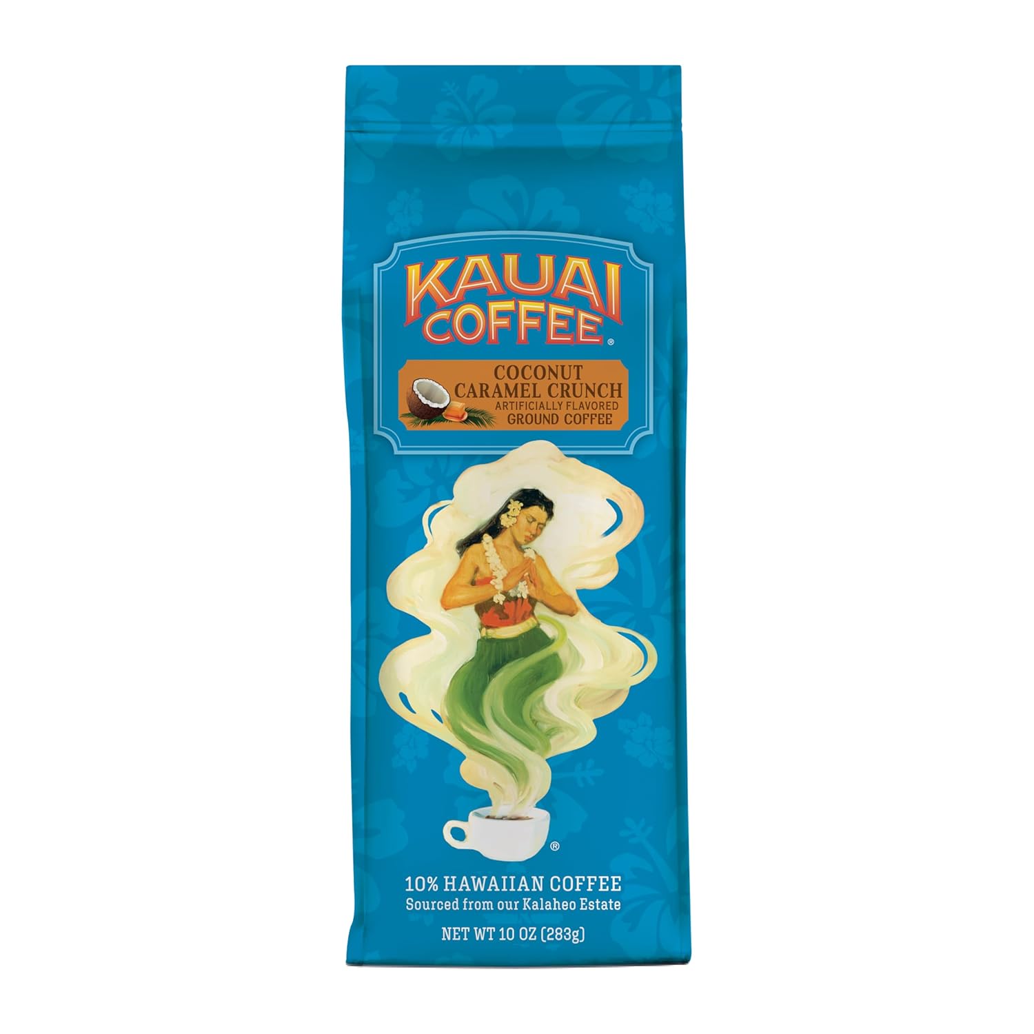 Kauai Coffee Coconut Caramel Crunch Medium Roast - Ground Coffee, 10 oz Package (pack of 1)